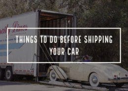 things to do before shipping your car