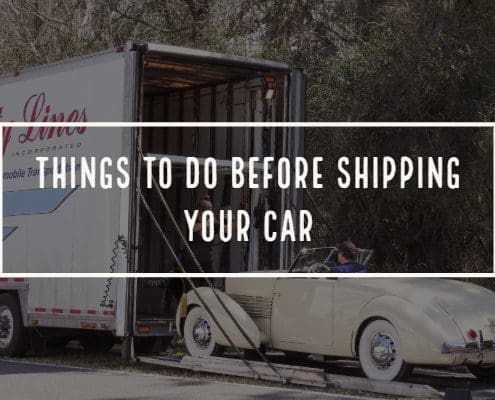 things to do before shipping your car