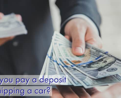 Should you pay a deposit when shipping a car