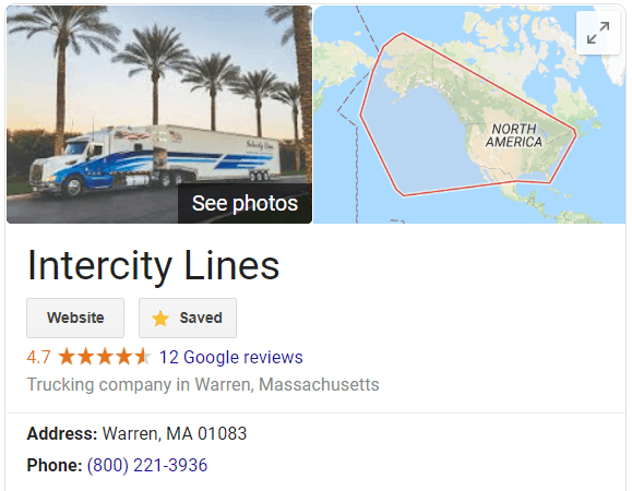 google intercity lines enclosed auto transport