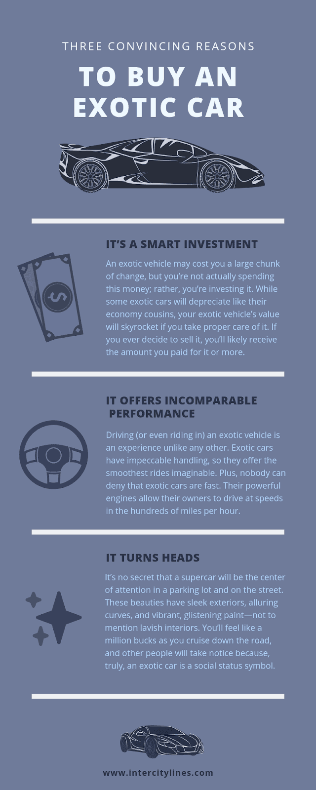 three reasons to buy an exotic car