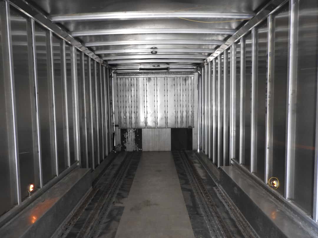 inside of 2 car gold rush trailer